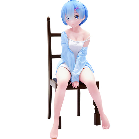PSMILE Re Zero Starting Life in Another World Rem Pajamas Figure Rem Limited Edition Anime Figure Rem Ppajamas Chair PVC Figure 16cm