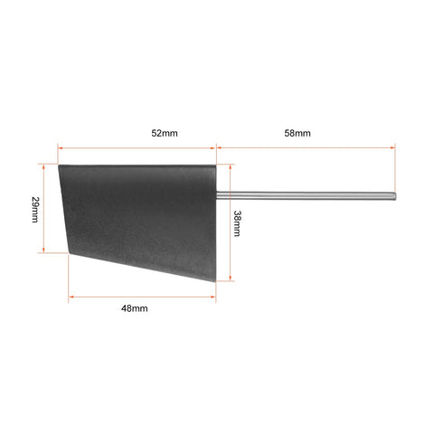 uxcell RC Boat Rudder with L Shape Servo Arm,Rudder Pad Thickness 7.6mm 1 Set