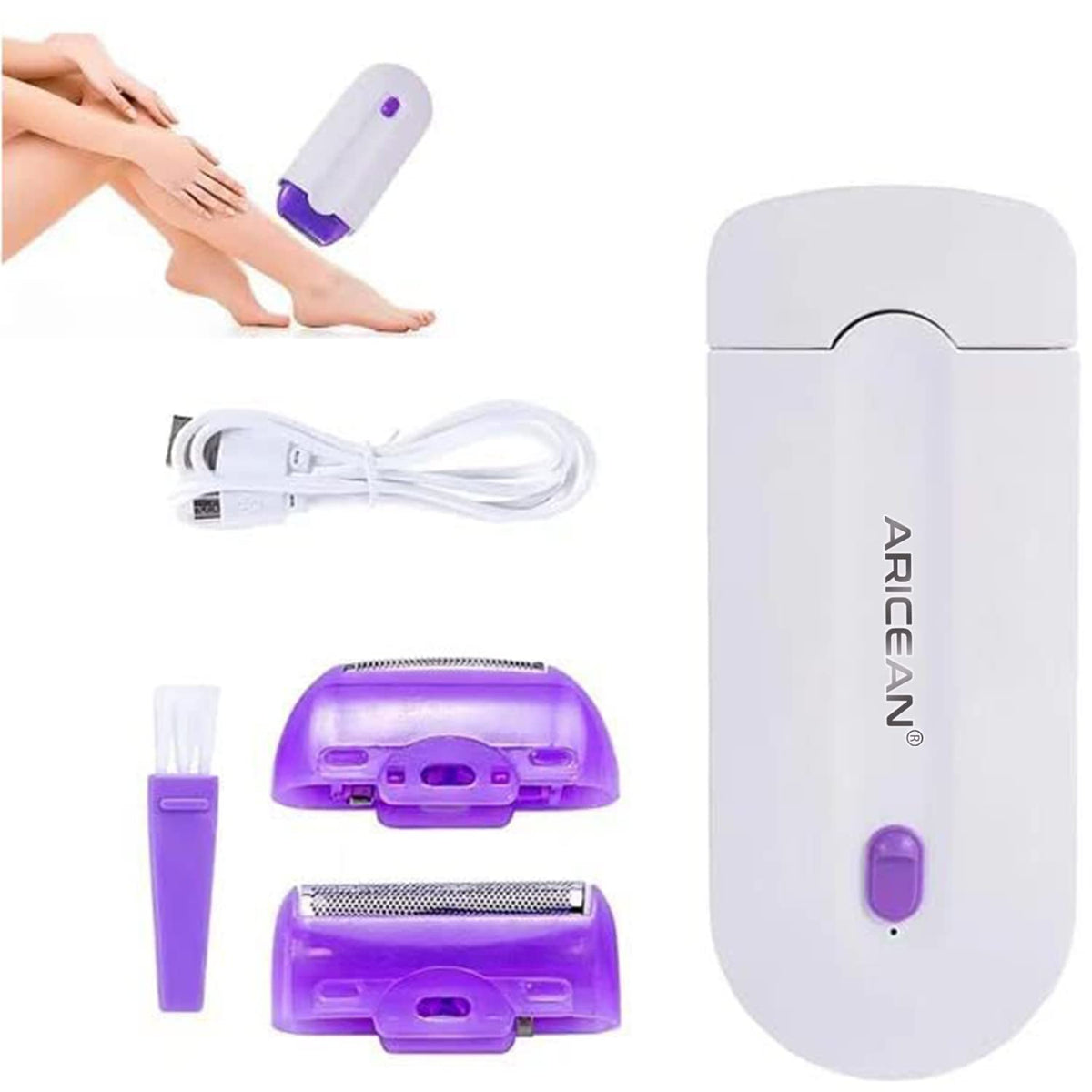 Silky Smooth Hair Eraser,Painless Hair Removal Tool Rechargeable Epilator Smooth Touch Hair Remover,Applicable to Any Part of The Body (1PC)