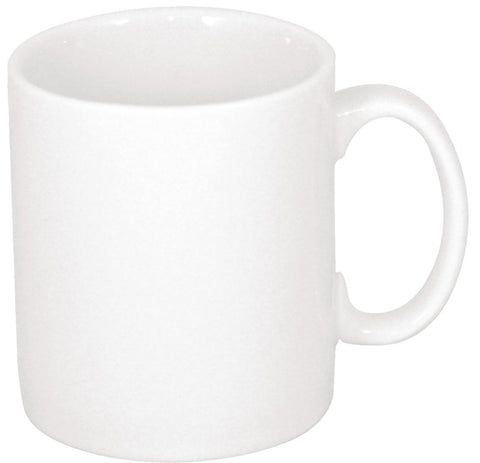 Olympia Athena Crockery Mugs 10oz / 280ml (Pack of 12), White Vitrified Porcelain, Shock and Chip Resistant, Stackable, Chip Resistant, Microwave Safe, Restaurant CafÃ© and Home Use | CC203