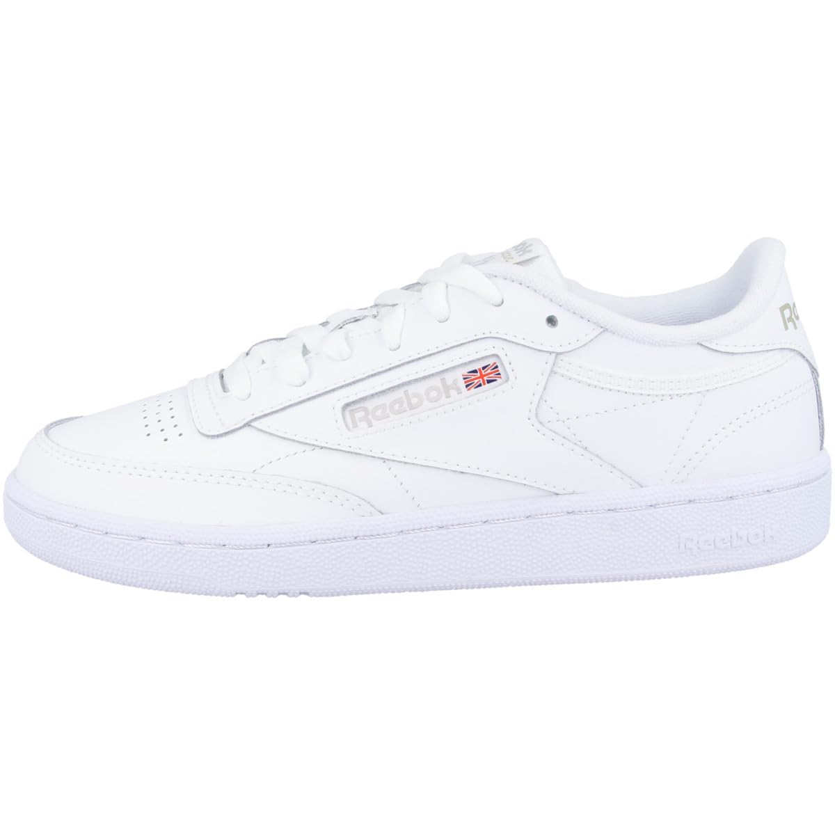 Reebok Women's Club C 85 Sneaker, White Light Grey, 4.5 UK