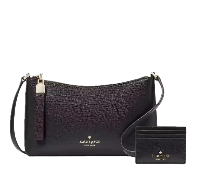 Kate Spade New York Sadie Crossbody Bundle With Madison Slim Card Holder (Black)