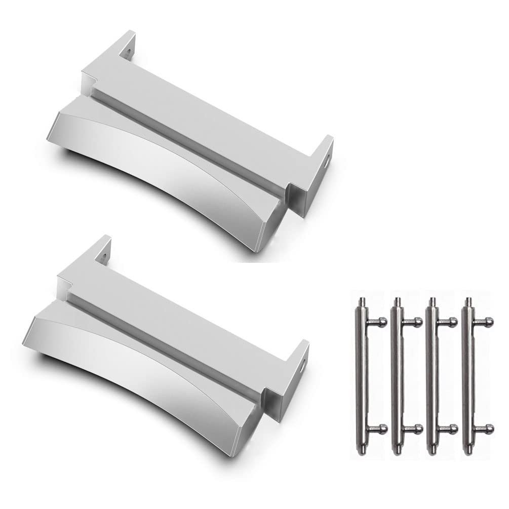 Sankel Stainless Steel Replaceable Connection Adapter Compatible for Samsung Galaxy Watch 5/4 Strap Connector Quick Release Spring Bars Adapter for Galaxy Watch 4 & 5 Band Connector Adapter (Silver)