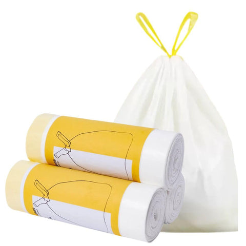 QIYIG Bin Liners 20L 25L 30L Bin Bags Drawstring Trash Bags Large Strong Garbage Bags 20-25-30L(60Count)