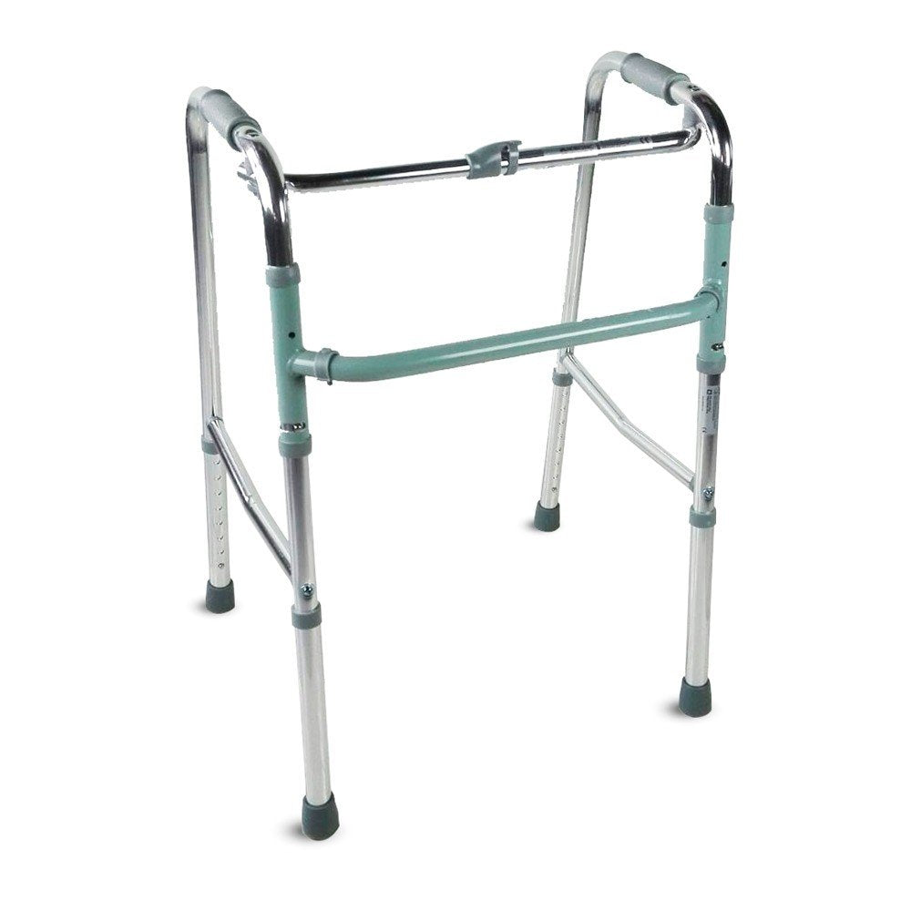 Mobiclinic Foldable Walker Without Wheels, Model Columna, Adjustable Height, Aluminium
