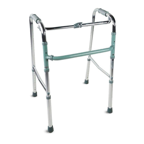 Mobiclinic Foldable Walker Without Wheels, Model Columna, Adjustable Height, Aluminium