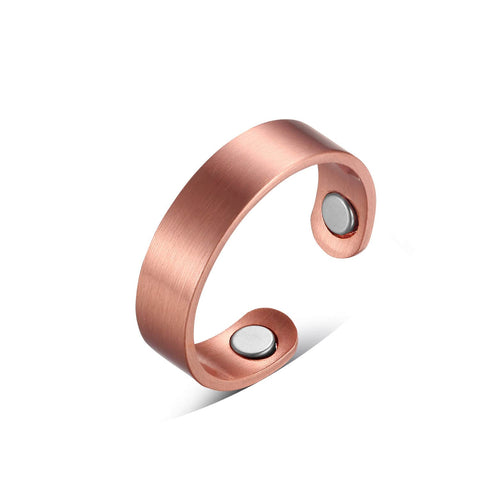 BioMag Magnetic Copper Rings for Women Men with 3500 Gauss Magnets 99.9% Solid Pure Copper,Adjustable Fingers Ring with Jewelry Box (Copper)