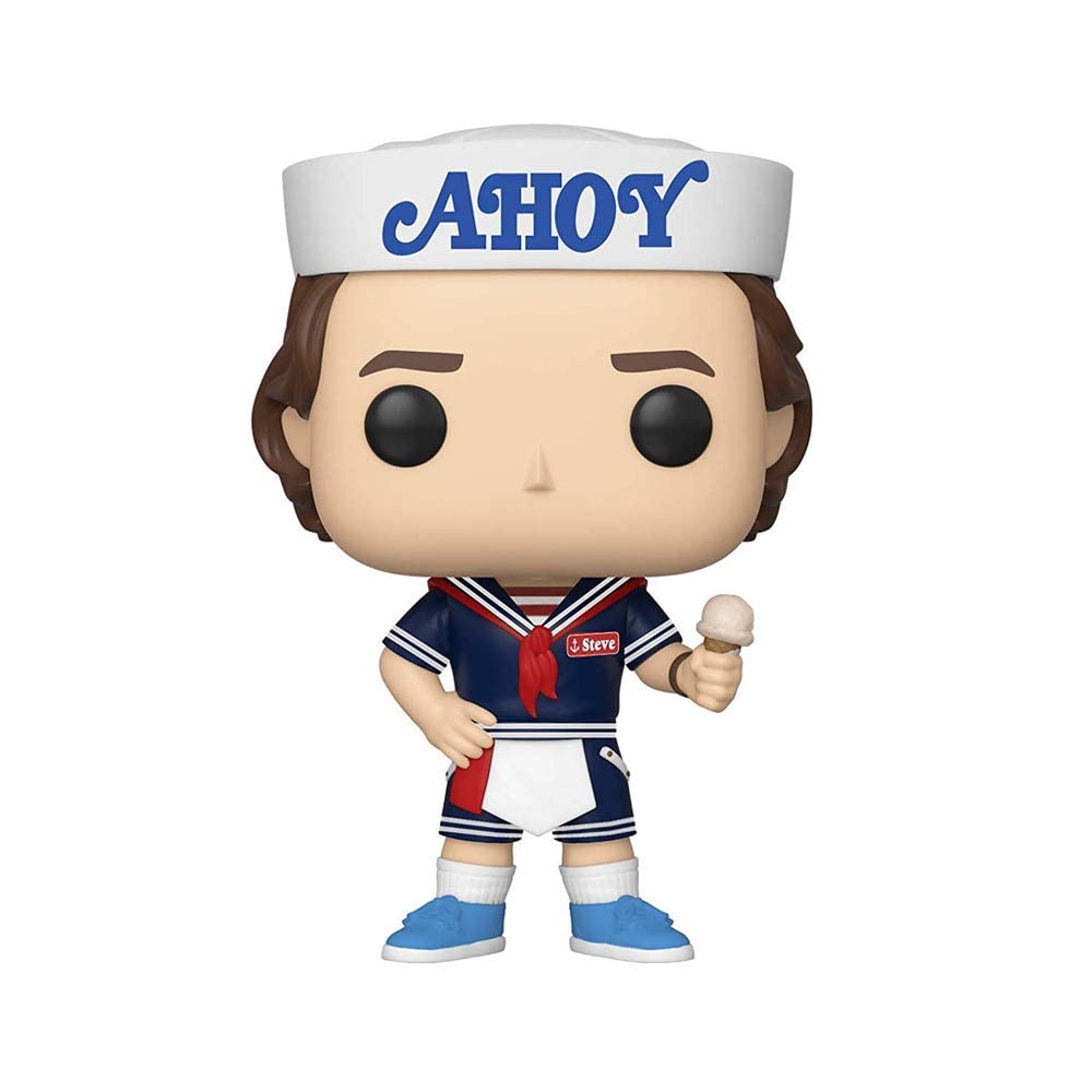 POP Stranger Things - Steve Harrington Scoops Ahoy Outfit Funko Pop! Vinyl Figure (Bundled with Compatible Pop Box Protector Case) Multicolored 3.75 inches