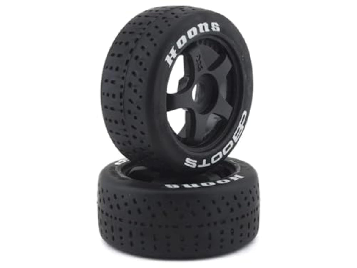 ARRMA Dboots Hoons 42/100 2.9 Belted Rc Tires with Foam Inserts, Mounted On 5-Spoke Black Wheels (Set of 2): ARA55062