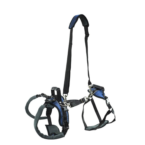 PetSafe CareLift Support Harness - Full-Body Lifting Aid with Handle - Great for Pet Mobility and Older Dogs - Comfortable, Breathable Material, Easy to Adjust, Black-Blue Large