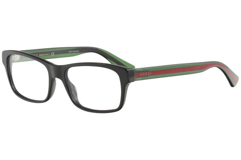 Gucci GG0006ON-002 Black Rectangular Men's Eyeglasses