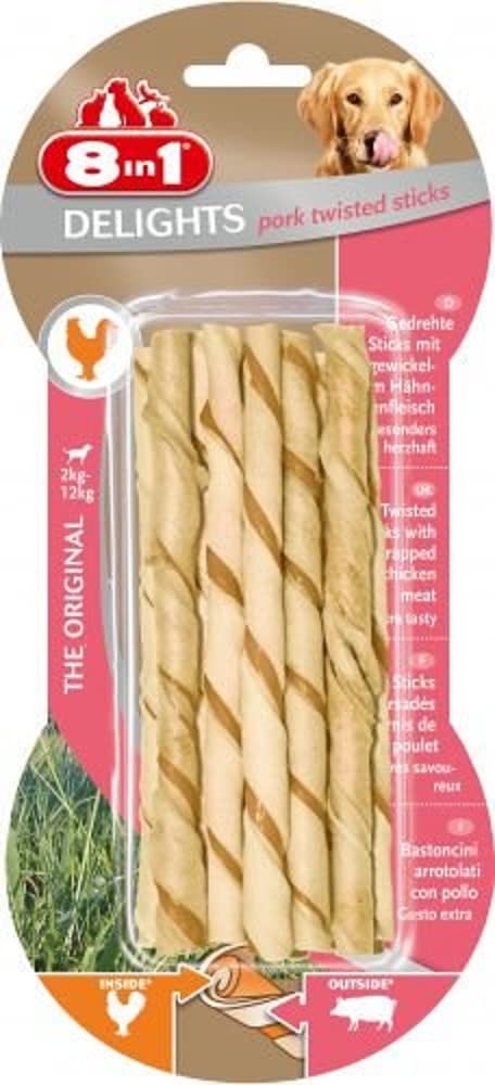 8in1ÃƒÆ’Ã†â€™Ãƒâ€ Ã¢â‚¬â„¢ÃƒÆ’Ã‚Â¢ÃƒÂ¢Ã¢â‚¬Å¡Ã‚Â¬Ãƒâ€¦Ã‚Â¡ÃƒÆ’Ã†â€™ÃƒÂ¢Ã¢â€šÂ¬Ã…Â¡ÃƒÆ’Ã¢â‚¬Å¡Ãƒâ€šÃ‚Â Delights Twisted Sticks Pork, 6er Pack (6ÃƒÆ’Ã†â€™Ãƒâ€ Ã¢â‚¬â„¢ÃƒÆ’Ã‚Â¢ÃƒÂ¢Ã¢â‚¬Å¡Ã‚Â¬Ãƒâ€¦Ã‚Â¡ÃƒÆ’Ã†â€™ÃƒÂ¢Ã¢â€šÂ¬Ã…Â¡ÃƒÆ’Ã¢â‚¬Å¡Ãƒâ€šÃ‚Â x 55g)