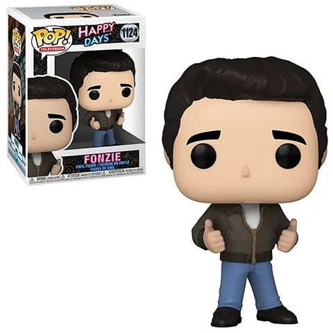 Happy Days Fonzie (Henry Winkler) Vinyl Figure # 1124 - Bundled with Pop Box Protector Case
