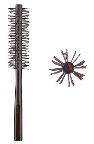 PERFEHAIR Small Round Brush for Short Hair, 1.3 Inch Mini Quiff Roller Circular Comb with Soft Nylon Bristle for Men and Women, For Styling, Lifting,Voluming, Curling on Thin Hair, Bangs, Beard