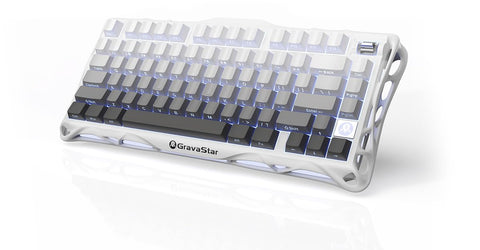 GravaStar Computer Peripheral Devices, Mercury,K1 75% Wireless Mechanical Gaming Keyboard, Aluminum Alloy Exoskeleton Design, Gasket Custom Keyboard Hot-Swap Socket, Linear Switches, RGB Backlit