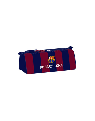 Safta F.C. Barcelona - Pencil Case with Zip and Compartment, Children's Pencil Case, Ideal for School Children, Comfortable and Versatile, 21 x 7 x 8 cm, Navy Blue/Maroon, Navy Blue/Garnet, EstÃ¡ndar,