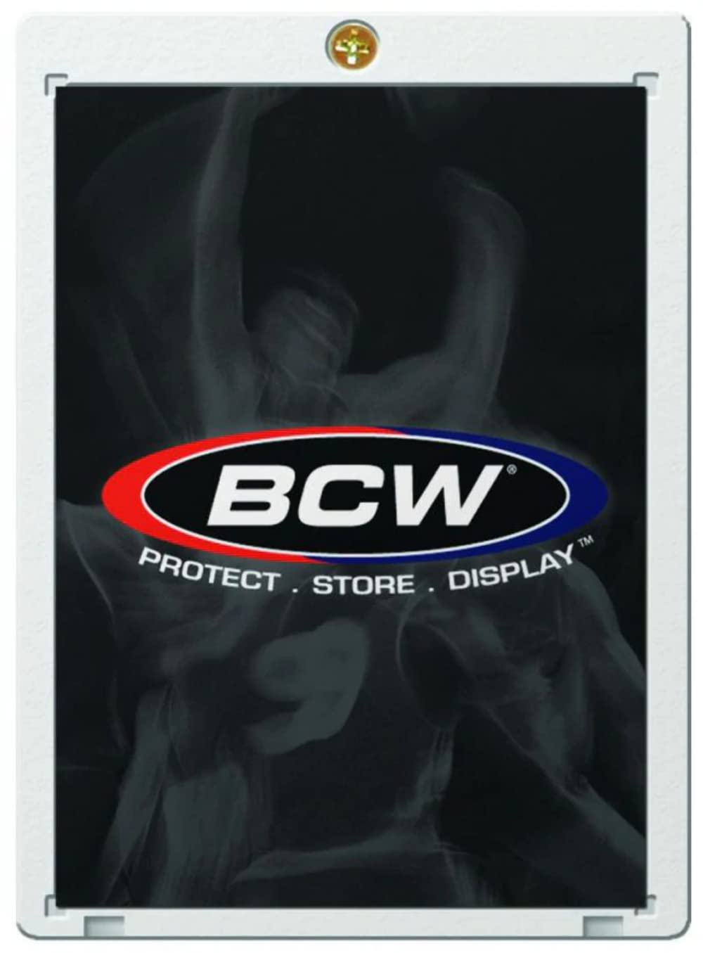 BCW 1-Screw Thick Card Holder - 50 PT. | Crystal Clear Polystyrene Protection for Standard Trading Card Protection | Secure Screwdown Design | Ideal for Collectible Card Storage and Display