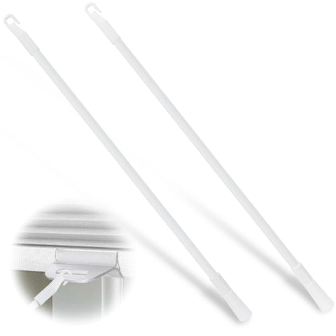 2pcs 17 Inch Aluminum Curtain Stick Blind Tilt Wand for Window, Blind Wand Replacement with Hook, Blinds Stick Replacement(17 inch)