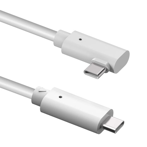 GEEKRIA 16ft Link Cable Compatible with Oculus/Meta Quest Pro, Quest 2, USB 3.2 High-Speed Data Transfer Type C Replacement Charging Cable, 90 Degree Angled USB C to USB C Fast Charger Cord.
