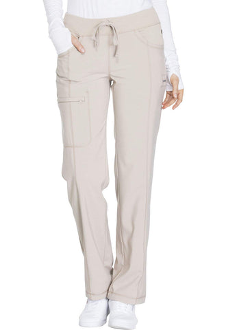 Infinity Cherokee Drawstring Pant for Women Straight Leg with 360 Stretch, Wrinkle-Resistant & 4 Pockets 1123A, M, Khaki