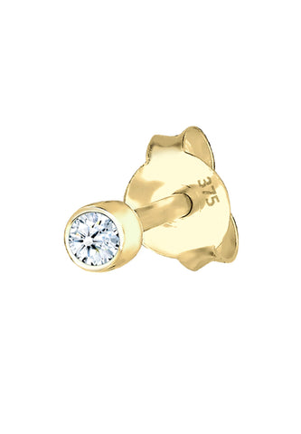 Elli Women 9 ct (375) Yellow Gold Square Diamond