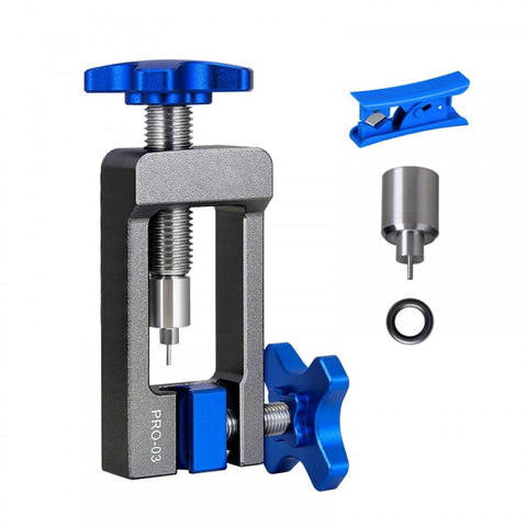 DONGKER Bicycle Hydraulic Hose Fitting Insert Tool,Needle Driver Insertion Tool w/Hydraulic Brake Hose Cutter for Bike Road Bicycle