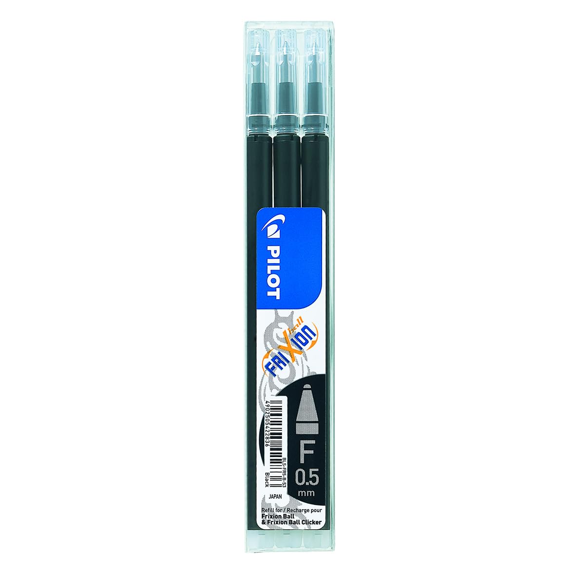 Pilot Refills for Frixion Clicker Rollerball 0.5 mm (Pack of 3) - Black