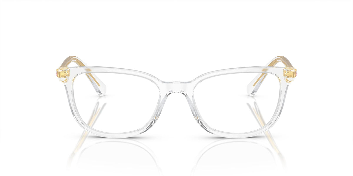 SWAROVSKI Women's SK2003F Low Bridge Fit Rectangular Prescription Eyewear Frames, Crystal/Demo Lens, 52 mm