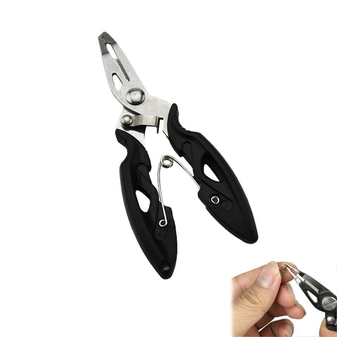 Miayical Fishing Pliers, Hook Remover, Fishing, Multifunctional Fishing Pliers, Snap Ring Pliers, Fishing, Fishing Accessories, Fishing Hook Remover, Lightweight, Black