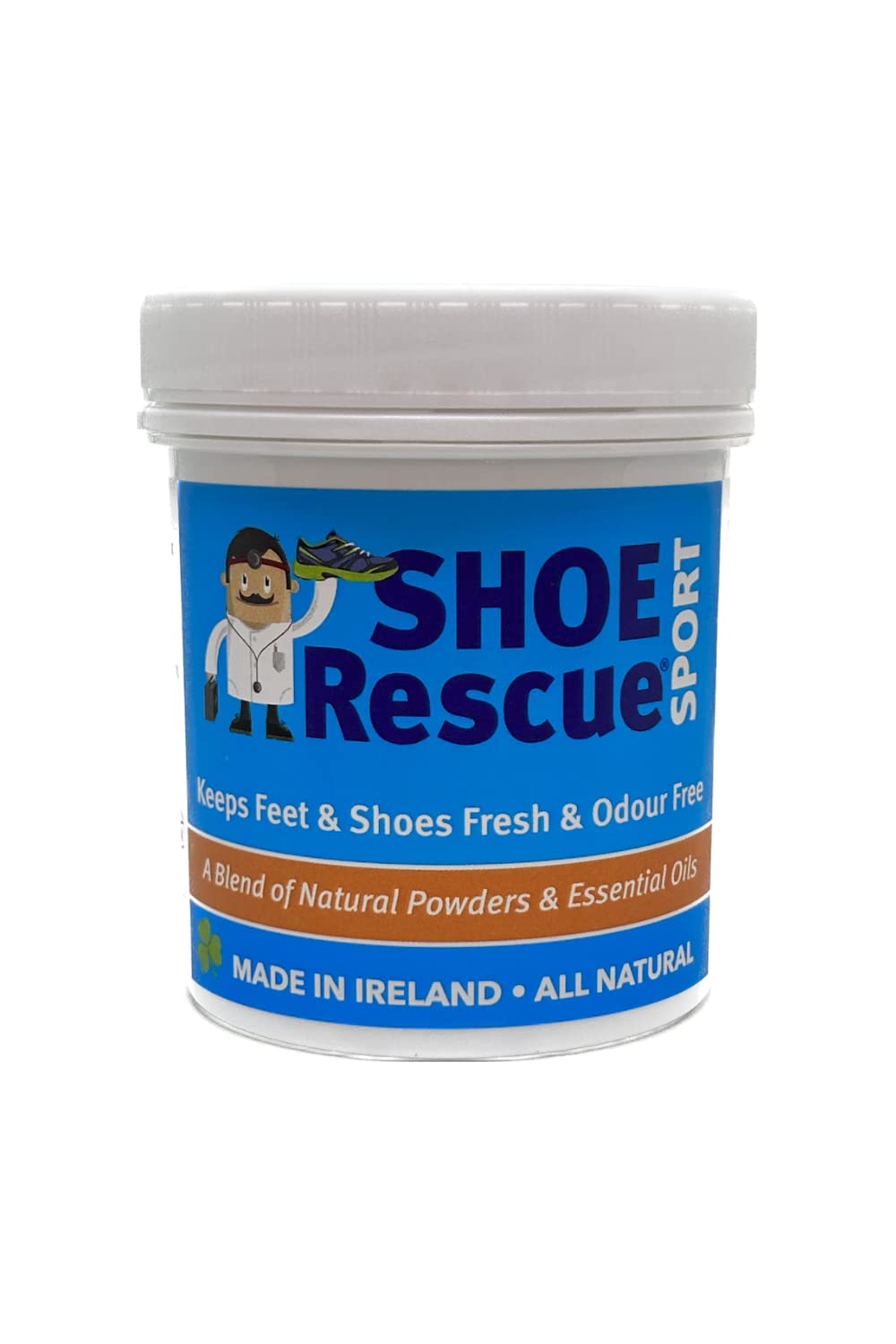 Shoe Rescue Foot And Shoe Powder 100G - Foot Odour Remover And Eliminator - Developed By A Registered Podiatrist Is A Completely Natural Deodorant Remedy To Eliminate Smelly Shoes And Feet - Contains