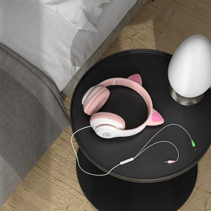 Gaming Headset stn-168 cat Ear Earphone Wired Wireless Headset for Gamer Internet bar