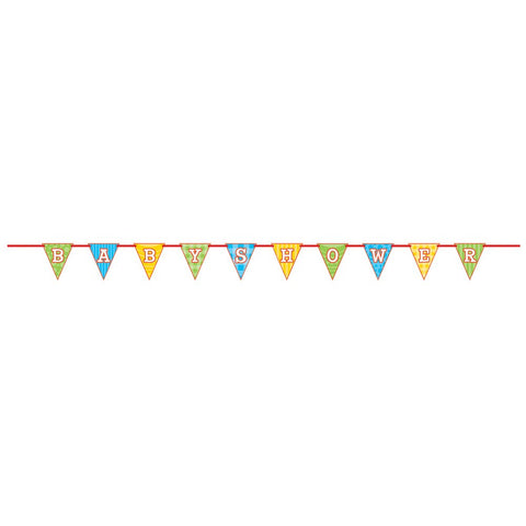 9ft Paper Baby Shower Pennant Banner