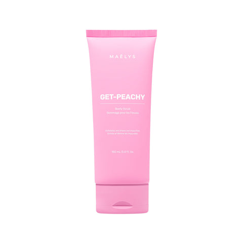MAÃƒâ€¹LYS Cosmetics GET-PEACHY Bum Scrub - Smoothening, Brightening Bikini Bum Exfoliator for Bumps and Dark Spots - Cellulite Scrub, Bum Polish Scrub - Helps Reduce the Look of Cellulite