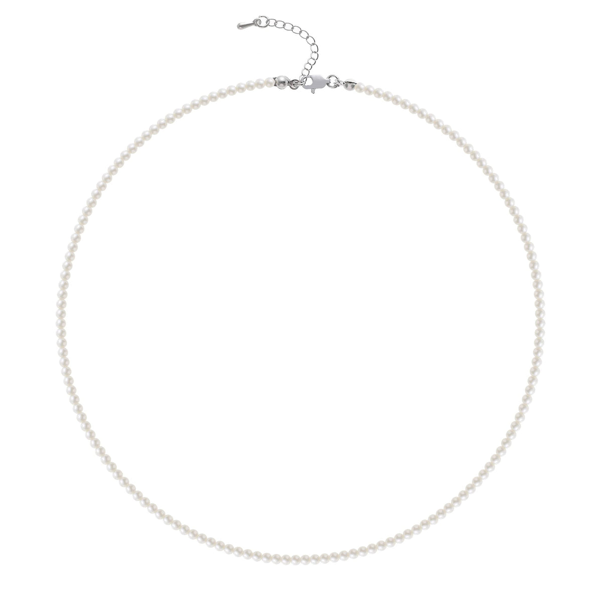 BABEYOND Round Imitation Pearl Necklace Wedding Pearl Necklace for Brides (Diameter of Pearl 2.5mm)