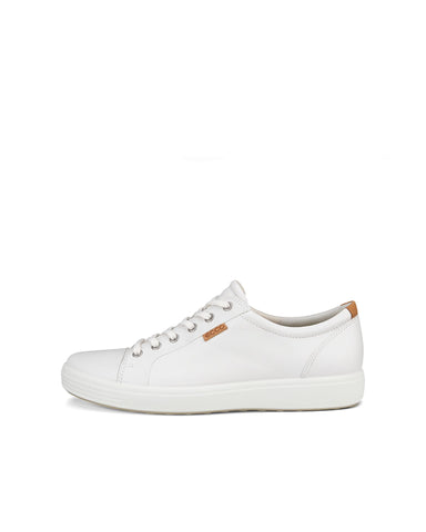 ECCO Men's Soft 7 Sneaker, White, 12-12.5