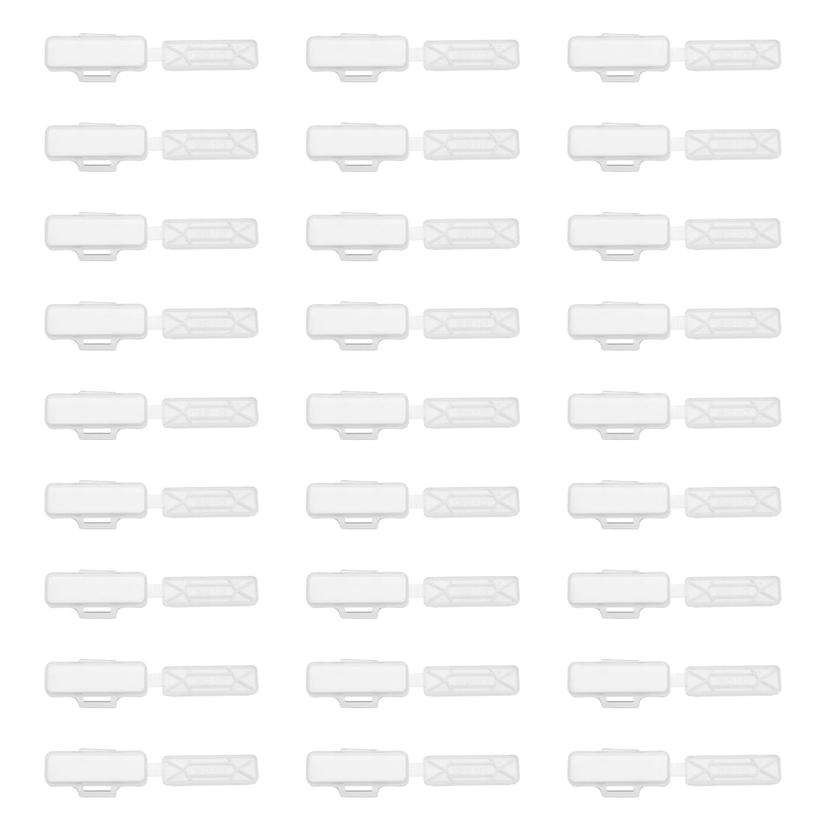 ECSiNG 100pcs Cable Label Boxes Cable Wire Clip Wire Waterproof Marking Box 30 x 10 mm Wire Transparent Signage Identification Box Cable Waterproof Label Box