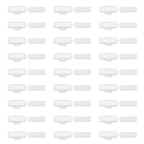 ECSiNG 100pcs Cable Label Boxes Cable Wire Clip Wire Waterproof Marking Box 30 x 10 mm Wire Transparent Signage Identification Box Cable Waterproof Label Box