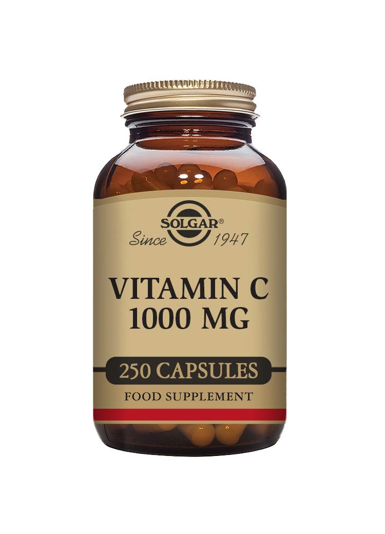 Solgar 1000 mg Vitamin C Vegetable Capsules - Pack of 250 - Contributes to a Healthy Immune System - Free from Sugar, Salt and Starch - Vegan