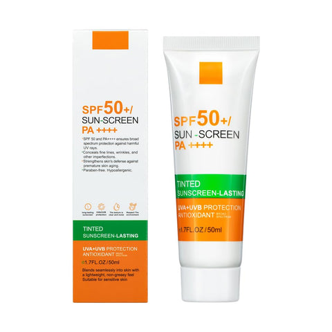 Hydrating Sunscreen, Face Sunscreen, Sunscreen for Face and Body, Tinted Sunscreen, Mineral Sunscreen, Sunblock, Body & Face Sunscreen Spf 50, Oxide, Titanium Dioxide, Hyaluronic Acid, Vitamin E Sunscreen for All Skin Types (1PCS)