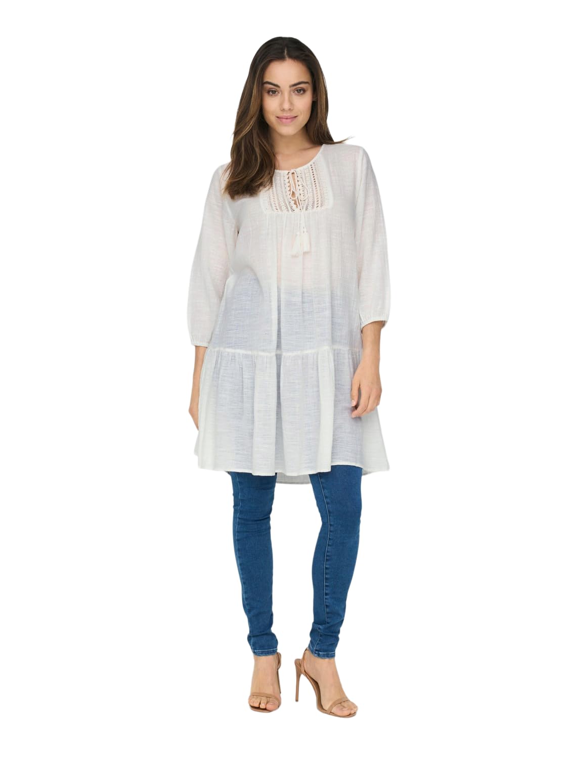 ONLY Womens Lace Tunic Cloud Dancer XL