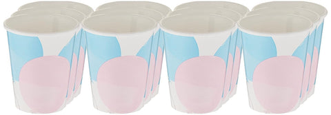 Gender Reveal Party Paper Cups (255g) - Vibrant Blue & Pink Design- Perfect for Celebrating Baby's Arrival - 8ct