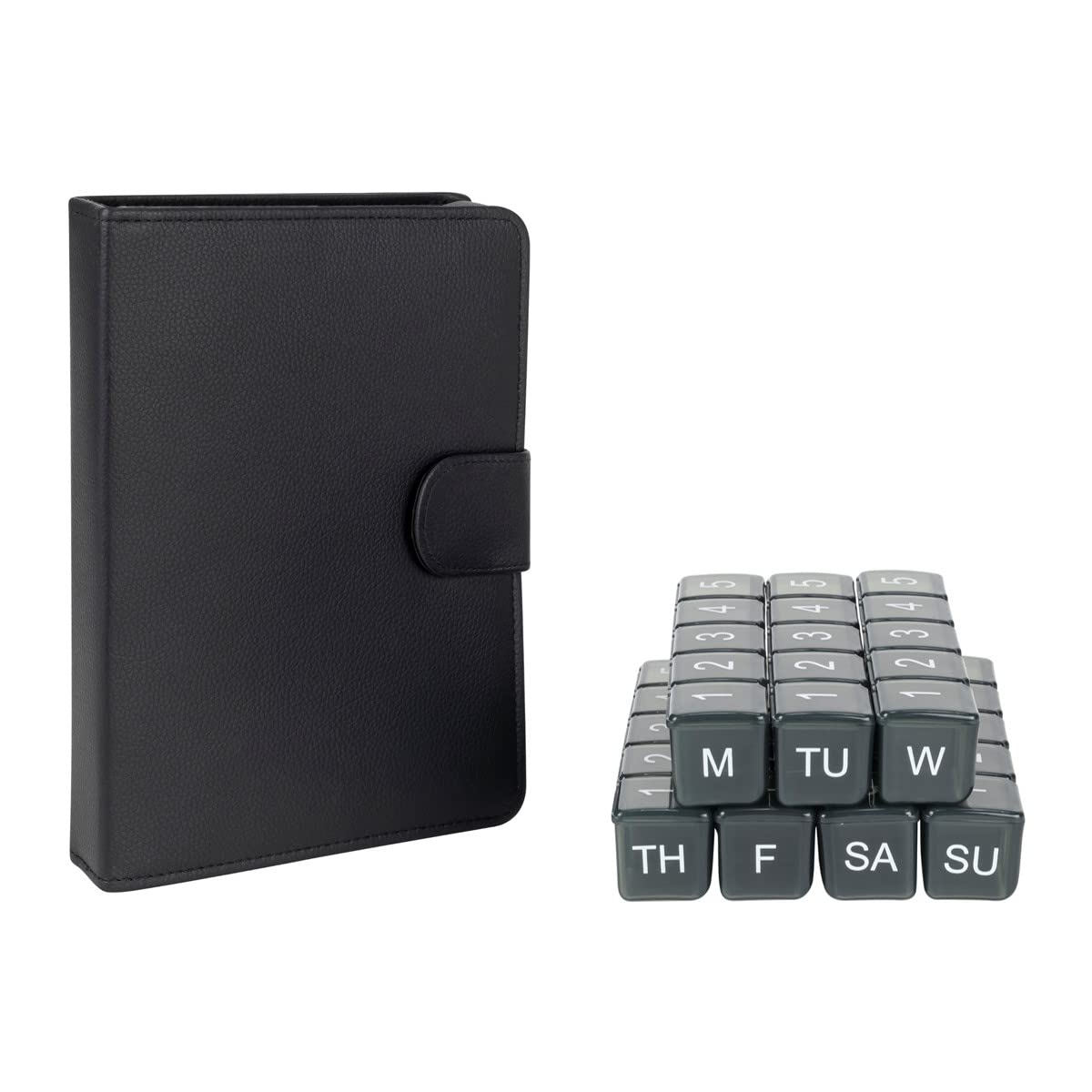 e-Pill 5 Times a Day x 7 Day Large Weekly Pill Organizer, Vitamin and Medicine Pill Box - with Discreet Case