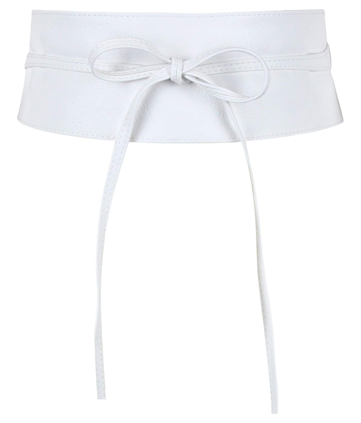 Frentree Women's Waist Belt, Wide Wrap Belt, Obi Belt for Lacing, Waist Belt, Tie Belt, White, One size