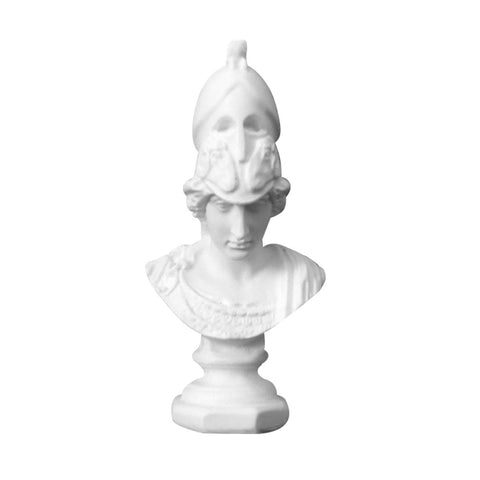 Queenbox Mini Athena Statue Ancient Greek Mythology Character Statue Decoration Resin Bust Sketch Practice Model