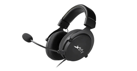 Xtrfy H2, Professional Gaming Headset, Optimised for esports, Extra-Large Ear Cushions with Memory Foam Pads, Detachable Microphone, Braided Cable, Black