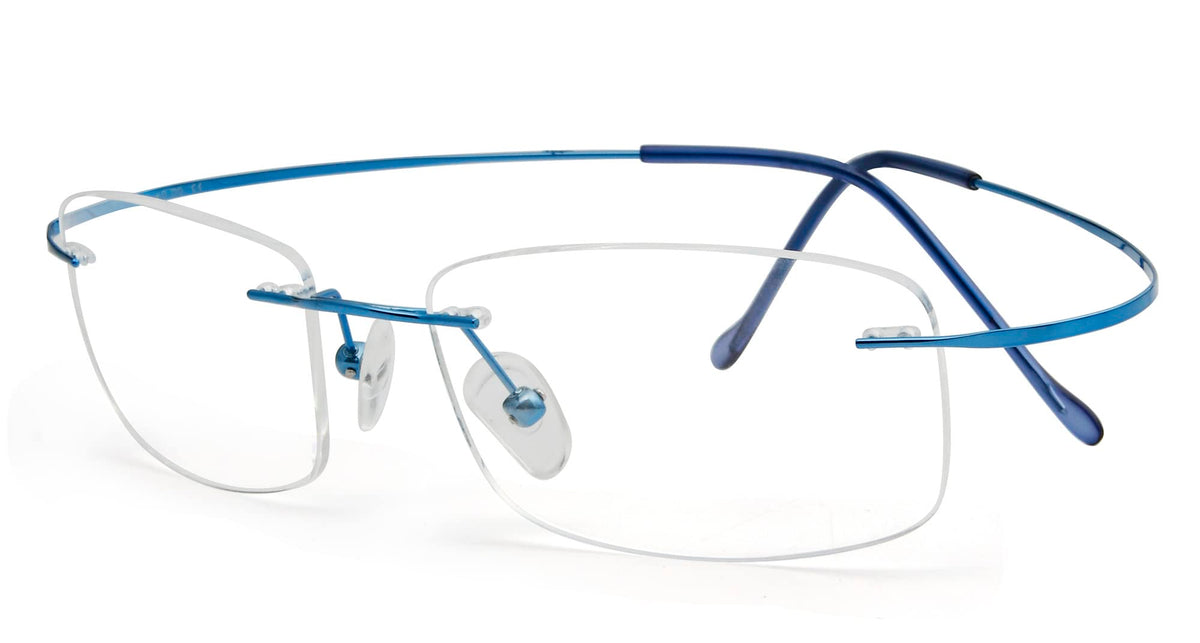 Eyekepper Titanium Rimless Reading Glasses Readers Women Blue +0.75
