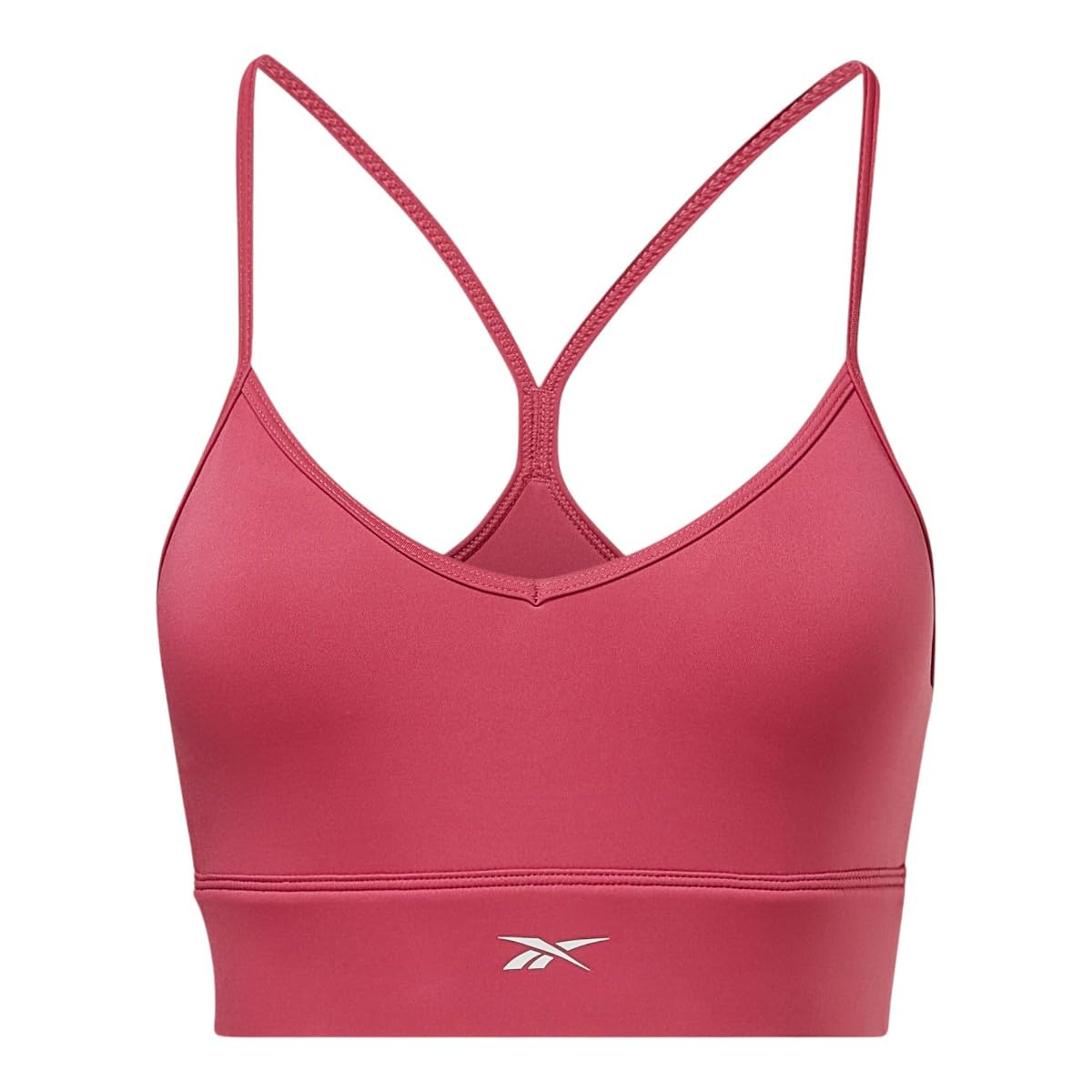 Reebok Women's Workout Ready Tri Back Padded Sports Bra, Semi Proud Pink, M UK