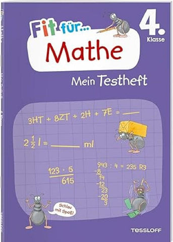 Fit für Mathe 4. Klasse. Mein Testheft: Wissen testen im Zahlenraum bis 1 Million, in Grundrechenarten, Sachaufgaben und Geometrie