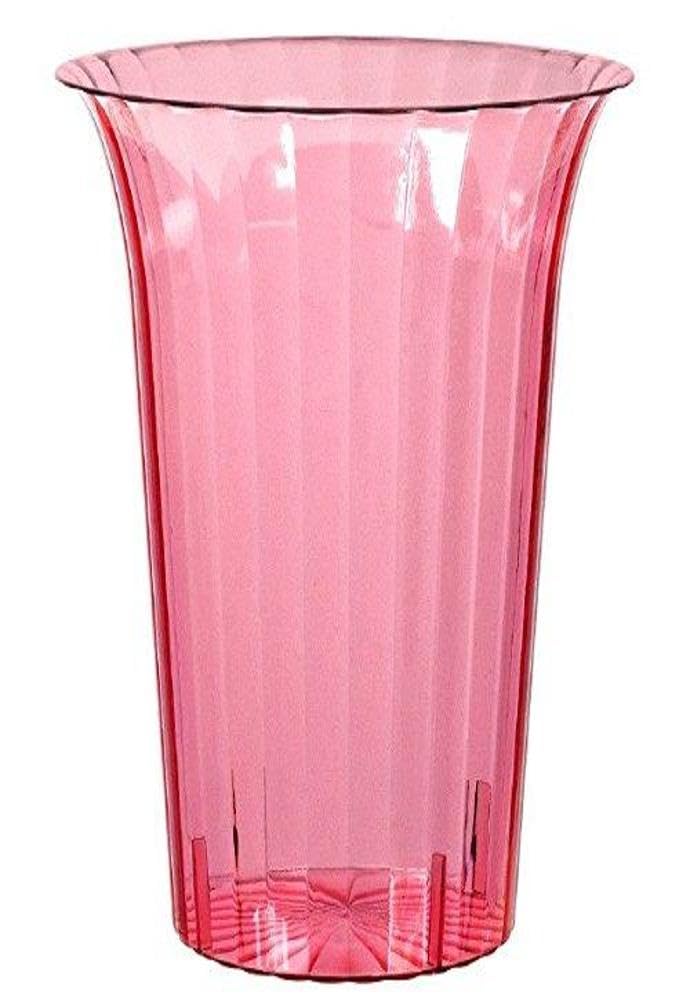 Amscan Medium Plastic Flared Cylinder Party Tableware, 40 oz, New Pink