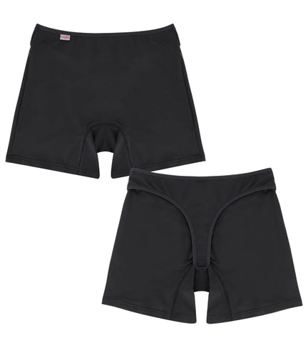 Waybe PerfectFit Boyshort Panty: Women's Underwear | Multipurpose Sanitary Panties for Women | Super LeakGuard, Medium, Black